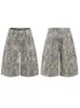 Ropa para Hombre LKTM 26SS Verano Retro Americano Estampado de Leopardo Desgastado Pantalones Casuales Cortos Shorts Holgados Unisex