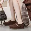 Sapatos Femininos Birkenstock 2026 Primavera/Verão Novos Sapatos Casuais com Solado Grosso Aumentadores de Altura 6cm Cor Sólida Simples Moda Fivela Sapatos Femininos
