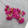 Arranjo floral artificial de flor de cerejeira para decoração de casa, com um único ramo, flor falsa para fotografia, flor de begônia e flor de cerejeira.