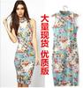 Vestido de verano 2018 para mujer europeo y americano, estilo étnico floral vintage, ajustado, sin mangas, tipo tubo
