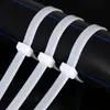 Bridas de plástico autoblocantes 3*60*80*100*120*150*200 negras y blancas para cables, bridas de plástico GB