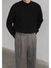 Roupa de Inverno para Interior Top Estilo Coreano Soltinho Gola Alta Meia Base Camisa de Tricô Masculina Manga Longa Suéter Pulôver Moderno para Aquecer