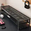 Soporte de computadora de doble capa hueco con ventilación, adecuado para dormitorios de estudiantes, un estante de almacenamiento multifuncional y práctico para organizar artículos en un escritorio