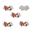 Acessórios de Joias Populares DIY Borboleta Estampada Pingente Duplo Acessórios Componentes de Joias Fecho de Elo para Pulseira W566