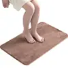 Alfombra de Piso Imitación Cachemir para Baño Transfronteriza Color Sólido Absorbente para Pies Alfombra Cuadrada de Felpa Simple Alfombra Antideslizante