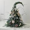 Decoración navideña transfronteriza elfo de cuello torcido árbol de Navidad árbol de Navidad pequeño creativo decoración de paquete blanco plateado