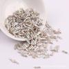 2x Cuentas de tubo de vidrio rellenas de plata en espiral de 6 mm material para hacer joyería DIY cuentas checas 3 cuentas de tubo retorcido