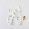 Pantalones de Puro Algodón de Cintura Alta para Protección de Vientre para Hombres y Mujeres, Ropa Interior Larga Ajustada de Primavera y Otoño, Pantalones para Recién Nacidos, Pantalones de Capa Base, Pantalones de Glúteos Clase A