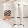 Pantalón de una pieza de lana de cordero para niños 2025 Invierno Nuevo Estilo Leggings Gruesos para Niñas Forrados de Polar Medias de Punto Trenzado