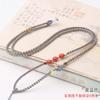 Collar Colgante Cuerda para Lanyard Tejida a Mano Cinnabar Ajustable Cuerda Trenzada de Cuatro Hilos Cuerda para Cuello de Cera de Abeja Esmeralda DIY