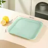 Bandeja de té de plástico Rectangular Bandeja para tazas de té Plato para juego de té Plato de cena Estilo nórdico Casero Plato de frutas