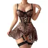 Lingerie Erótica Transfronteiriça Estilo Europeu e Americano Camisola de Renda para Casa Camisola de Dormir Comércio Exterior Aliexpress Roupa de Dormir Sexy Costas Nuas para Mulheres