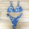 Bikini de Dos Piezas para Mujer con Estampado, Traje de Baño sin Espalda, Bikini Negro con Lunares, Secado Rápido, Estilo de Dos Piezas Ajustado