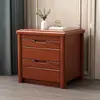 Mesa de Cabeceira Madeira Maciça Simples Moderna Estilo Chinês Armário de Armazenamento Doméstico Armazenamento Mesa de Cabeceira Quarto Organização Totalmente Montado Sala de Estar Crianças