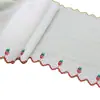 Fabricante Bordado de Fresa Blanca Hecho a Medida Encaje de 20 cm de Ancho Bordado con Hilo de Algodón Poliéster Encaje Soluble en Agua