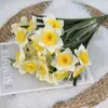Flor Artificial de Narciso Nueva Grande de 7 Ramas Accesorio para Fotografía de Bodas Decoración de Mesa de Café de Sala de Estar Flor Falsa Popular de Venta Caliente Transfronteriza de Temu