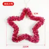 Pendente Decorativo de Estrela Dourada de Cinco Pontas Layout de Cena de Evento de Inauguração de Loja Enfeites de Cor Pura de Natal