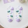 Calcetines de dibujos animados para mujer con temperamento de cielo estrellado púrpura, nuevos de primavera y verano, transpirables, tipo calcetines bajos, de boca poco profunda, calcetines de tubo corto bajo, venta al por mayor, moda