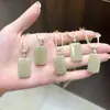Colgante de Jade Hetian Natural, Colgante Hebilla de Paz de Agua Transparente como el Hielo, Adorno de Jade con Nube Auspiciosa Verde Lago Marca Wuyi de Jade Hetian