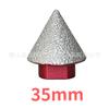 Pedra de chanfro de diamante soldado telha de piso de cerâmica broca de alargamento de vidro cabeça de moagem de chanfro cônico pontiagudo transfronteiriço