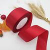 Cinta Roja Positiva para Cabello de 4 cm Material de Rosa de Cinta DIY Cinta de Seda y Satén Cinta Decorativa Material para Pastel Envoltura de Regalo Cinta Tejida Hecho a Mano