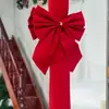 Tela Roja Afelpada Borde Dorado Lazo Decoración Navideña Terciopelo Lazo Creativo Adecuado para Guirnalda Exterior Regalos
