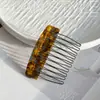 Peine de Acetato Texturizado Etiqueta Dorada Dongdaemun Coreano Peine de Moda de Gama Alta para Viajero Accesorios para el Cabello de Corona Alta Sencillos