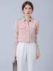 Osasi Primavera y Otoño Nueva Camisa de Seda Pesada para Mujer de Manga Larga Elegante Blanca Seda de Morera Top Holgado