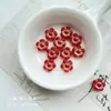 Pulseira com Contas de Vidro Tcheco Pintadas de Dourado Retro Flor Trevo de Quatro Folhas Material Artesanal Corrente para Celular Acessórios de Joias