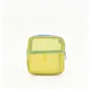 Bolsa de Armazenamento de Cosméticos de Malha Transfronteiriça Cor Dopamina Bolsa Tofu Grande Capacidade Bolsa de Armazenamento de Malha Portátil