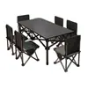 Conjunto de mesa e cadeira dobráveis para exterior para piqueniques, mesa portátil tipo rolo de ovo para acampamento, mesas e cadeiras para exterior no atacado