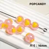Cuentas Pintadas a Mano, Lindas Cuentas de Cadena para Celular DIY Chapadas Multicolor, Mapache de Dibujos Animados con Goteo de Aceite, Corazón, Cachorro, Cuentas de Flor