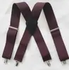 Comércio transfronteiriço 50mm suspensórios masculinos elástico preto X cruz quatro presilhas tiras 5cm de largura suspensórios elásticos