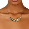 Collar de grava de piedra natural europea y americana, collar transfronterizo de cristal de piedra de uva hecho a mano, accesorio para vacaciones de verano en la playa