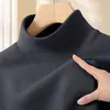 Comercio exterior transfronterizo, camisetas de manga larga para hombre y mujer con cuello semi-alto, adecuadas para otoño e invierno, se pueden usar como capa interior o como top de color liso