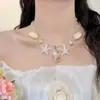 [Colección Estrella de Mar] Nuevo Diseño de Nicho Versátil Moda Colgante Estrella de Mar Collar, Estilo Marino Fresco y Sencillo Collar