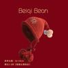 Gorro Rojo de Año Nuevo para Bebé Estilo Otoño e Invierno para Bebés Niños y Niñas Gorro de Lana Tejido Navideño Gorro Grueso para Proteger las Orejas Caliente