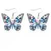Brincos Leves Acrílico Elegante Plano Borboleta Divertido Desenho Animado Brilhante Moderno Dia dos Namorados Colorido Delicado Mini