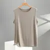 Chaleco de Seda de Hielo Modal para Hombre Verano Delgado Sin Mangas Camiseta Secado Rápido Deportes Fitness Color Sólido Para Llevar Por Fuera Chaleco Chaleco Mangas