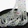Cuentas de cristal de 10 mm para rueda con agujero pasante, accesorios de joyería hechos a mano, DIY, aretes, collar, pasador para el cabello, diadema, Navidad