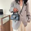 Bolso de Moda 2024 Nuevo Casual para Viajes Cotidianos Estilo Occidental Simple para Mujer Bolso de Hombro Cruzado Texturizado con Diamantes Brillantes