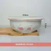 Juego de Vajilla Sencillo Resistente a Altas Temperaturas para el Hogar de Porcelana de Hueso, Juego Completo Cerámico Aislante del Calor Anti-Quemaduras con Tazones de Comedor con Borde Dorado para Uso Doméstico