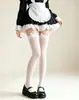 Meias Lolita de Veludo com Orelhas de Gato Acima do Joelho para Mulheres Brancas JK Longas Finas Fofas Meias Zhuji Atacado