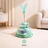 Brinquedo Interativo para Gatos Autônomo Bola Giratória Torre de Brinquedos Multi-Níveis Vara com Pena para Gatos Brinquedo de Entretenimento para Gatos Transfronteiriço Fábrica
