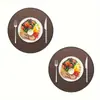 Mantel Aislante para Mesa de Restaurante Estilo Europeo Piel Sintética Mantel para Bol de Casa Mantel Aislante Mantel Anti-quemaduras para Mesa