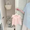 Conjunto Francés para Niñas Verano 2026 Nuevo Bebé Elegante Camisa de Muñeca Chaleco sin Mangas Pantalones Cortos Ropa de Verano para Exteriores