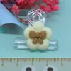 Serie Mika Color Té con Leche Flor Lazo Resina Joyería Accesorios Pegamento Crema diy Funda para Teléfono Accesorios para el Cabello
