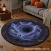Alfombra de piso para Halloween, decoración de alfombra de fantasma, tapete transfronterizo, tapete para mesa redonda, manta para sala de estar y dormitorio, tapete de pie de franela
