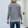 Sitio Independiente Amazon Transfronterizo Nuevo Suéter para Mujer Holgado Patchwork Cuello en V Estampado de Leopardo Tejido para Mujer