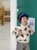 Sudadera de Dibujos Animados para Niños Otoño 2026 Nuevo Estilo Coreano Ropa para Niños Atuendo de Otoño para Niños Conjunto de Pantalones a Rayas